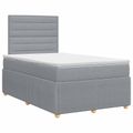 vidaXL Posteľ boxspring s matracom Svetlosivá 120 x 200 cm Látka