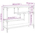 vidaXL Konzolový stolík dub sonoma 100x30x75 cm kompozitné drevo