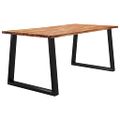 vidaXL Jedálenský stôl so živou hranou 180x90x75 cm masívna akácia