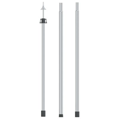 vidaXL Teleskopická tyč na plachtu s dĺžkou 102-260 cm hliník