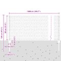 vidaXL Hexagonálny plot s stĺpom 10 x 0,8 m PVC potiahnutá oceľ Sivá