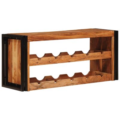 vidaXL Regál na víno Hnedá 100 x 45 x 33 cm Pevné akáciové drevo