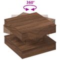 VidaXL Konferenčný stolík otočný o 360 stupňov hnedý dub 50x50x34,5 cm