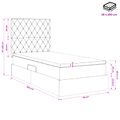 vidaXL Postel s úložným prostorem a matrací Tmavosivá 90 x 200 cm