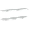 vidaXL Nástenné police 2 ks 100x23,5cm strieborné nehrdzavejúca oceľ