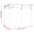 vidaXL Pergola so zaťahovacou strechou sivohnedá 3x3 m oceľ 180 g/m²