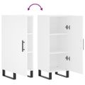 vidaXL Komoda biela 34,5x34x90 cm spracované drevo