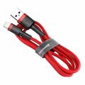 Baseus Cafule USB Lightning kábel 2,4 A 0,5 m (červený)