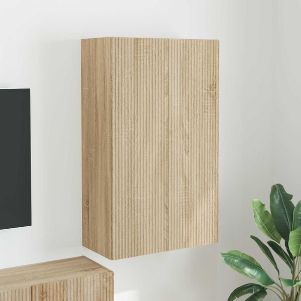 vidaXL TV nástenná skriňa Nástenný Sonoma dub 59,5 x 31 x 100 cm