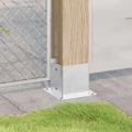 vidaXL Podnože stĺpikov štvorcové 12 ks Strieborná 141x141 mm