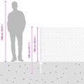 vidaXL Sieťový plot s stĺpom 25 x 1 m PVC potiahnutá oceľ Sivá
