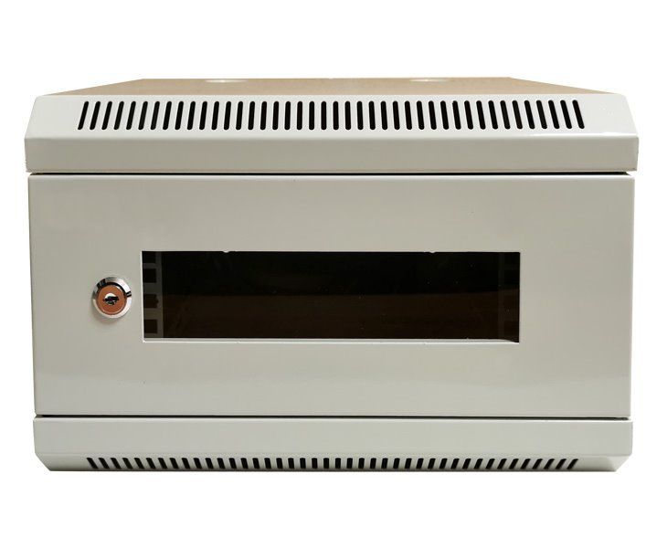 XtendLan Skříň 10", 4U, 280x350, šedý, prosklený Rozvadec, 10", na stenu, jednodílný, výška 4U, 350 x 280, sklenené dvere, plexisklo, nosnost 50kg, šedý
