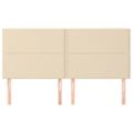 vidaXL Čelo postele krémové 180x5x118/128 cm látkové