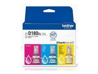 Brother BTD180CL Multipack - 3-balenie - žltá, azúrová, purpurová - originálna - závesný box - doplnenie atramentu - pre Brother DCP-T580DW, DCP-T780DW