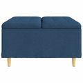 vidaXL Ottoman s Úložným Priestorom Modrá 80 x 80 x 45 cm látka