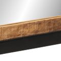 vidaXL Zrkadlo do kúpeľne 55x1x60 cm sklo a masívne mangovníkové drevo