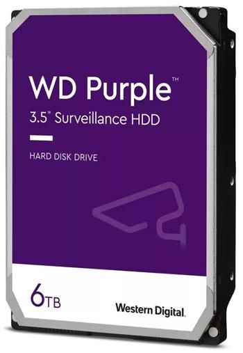 WD Purple/6TB/HDD/3.5"/SATA/5400 RPM/3R Pevný disk, interný, 6TB, SATA III, 3,5", 5400 rpm, 256MB