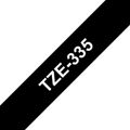 BROTHER TZe-335, biela na čiernej, Páska (12mm)