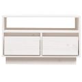 vidaXL TV skrinka biela 60x35x37 cm masívna borovica