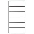 vidaXL Posuvné dvere s kovaním ESG sklo a hliník 102x205 cm
