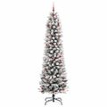 vidaXL Umelý vianočný stromček Biela 240 cm PVC, kov a plast