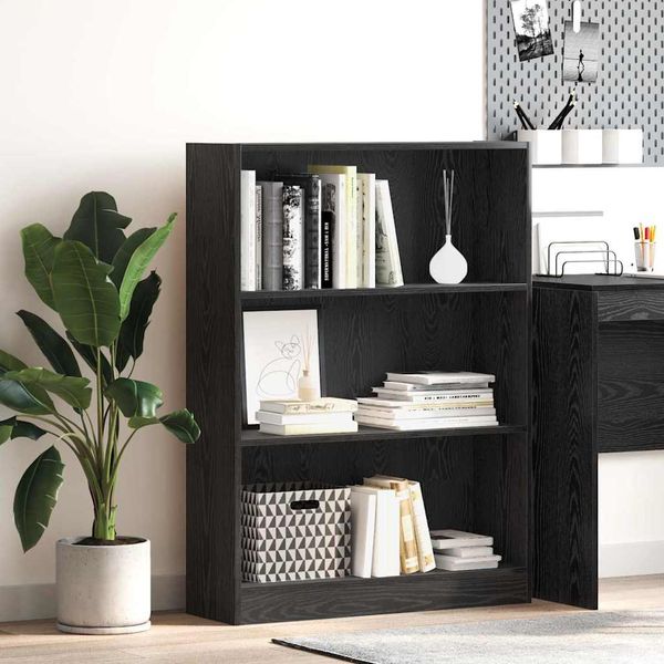 vidaXL Regál na knihy Čierny dub 80 x 24 x 109 cm Kompozitné drevo