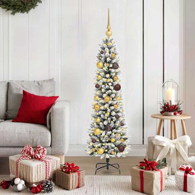 vidaXL Umelý vianočný stromček Biela 150 cm PVC, kov a plast
