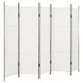 vidaXL 5-panelový paraván biely 250x180 cm
