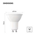 LED žiarovka Classic MR16 biela/ GU10 / 3 W (32 W) / 345 lm / Teplá biela