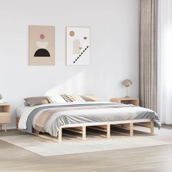 vidaXL Posteľ bez matraca 180x200 cm masívna borovica
