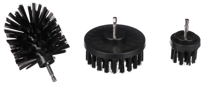 Sada kartáčov na vrtačku na čistenie auta CAR DETAILING DRILL BRUSH 3 HARD, 3ks SIXTOL