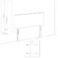 vidaXL Čelá postelí tmavozelené 180x5x78/88 cm zamatové
