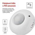 PIR senzor (pohybové čidlo) IP20 1200W, biely