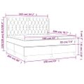 vidaXL Posteľ boxsping s matracom a LED sivohnedá 160x200 cm látka