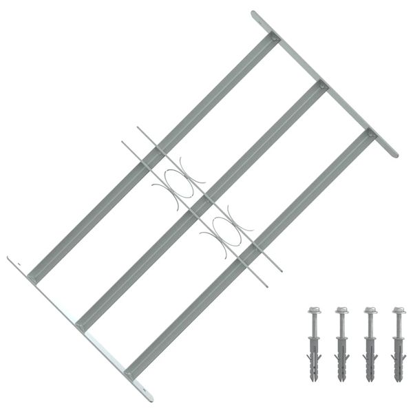 Nastaviteľná bezpečnostná okenná mreža s 3 priečkami 500-650 mm
