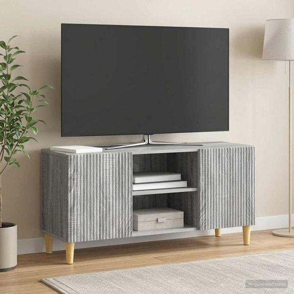 vidaXL TV skrinka Sivá sonoma 102 x 34,5 x 50 cm Kompozitné drevo