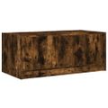 vidaXL Konferenčný stolík sklenené dvierka dub sonoma 102x50x42 cm