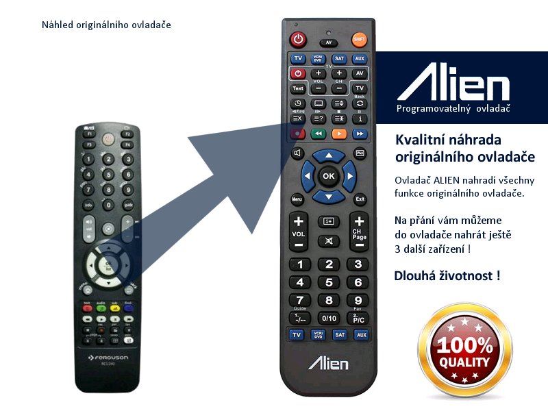 Diaľkový ovládač ALIEN Ferguson Ariva T265 - náhrada