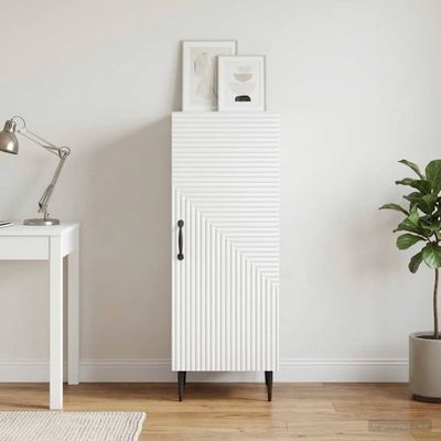 vidaXL Servírovacia skriňa Biela 33 x 34,5 x 89,5 cm Kompozitné drevo