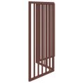 vidaXL Brána pre psa skladacia 3 panely hnedá 150 cm topoľové drevo