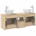 vidaXL Set kabinetov do kúpeľne 3 ks Dub sonoma 49,5 x 35 x 63 cm