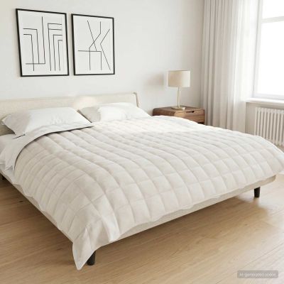 vidaXL Záťažová deka Biela 235 x 290 cm 15 kg 100% Bavlna 205T
