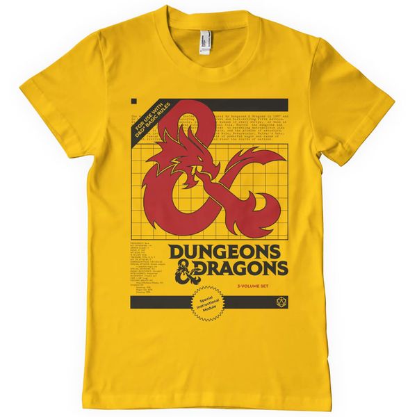 Tričko Dungeons & Dragons - 3 Volume Set, žlté