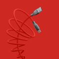 Forever Tornado kábel USB - Lightning 1,0 m 3A červená