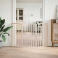 vidaXL Brána pre psa skladacia 3 panely 150 cm topoľové drevo