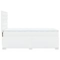 vidaXL Boxspring posteľ s matracom biela 90x190 cm umelá koža