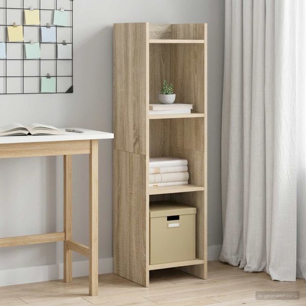 vidaXL Knižnica Dub sonoma 30 x 30 x 111 cm Kompozitné drevo