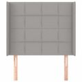 vidaXL Čelo postele so záhybmi bledosivé 93x16x118/128 cm látka