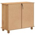 vidaXL Komoda ASKIM Hnedá 91 x 40 x 79 cm Masívne borovicové drevo
