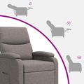 vidaXL Masážne relaxačné kreslo Sivohnedá Látka